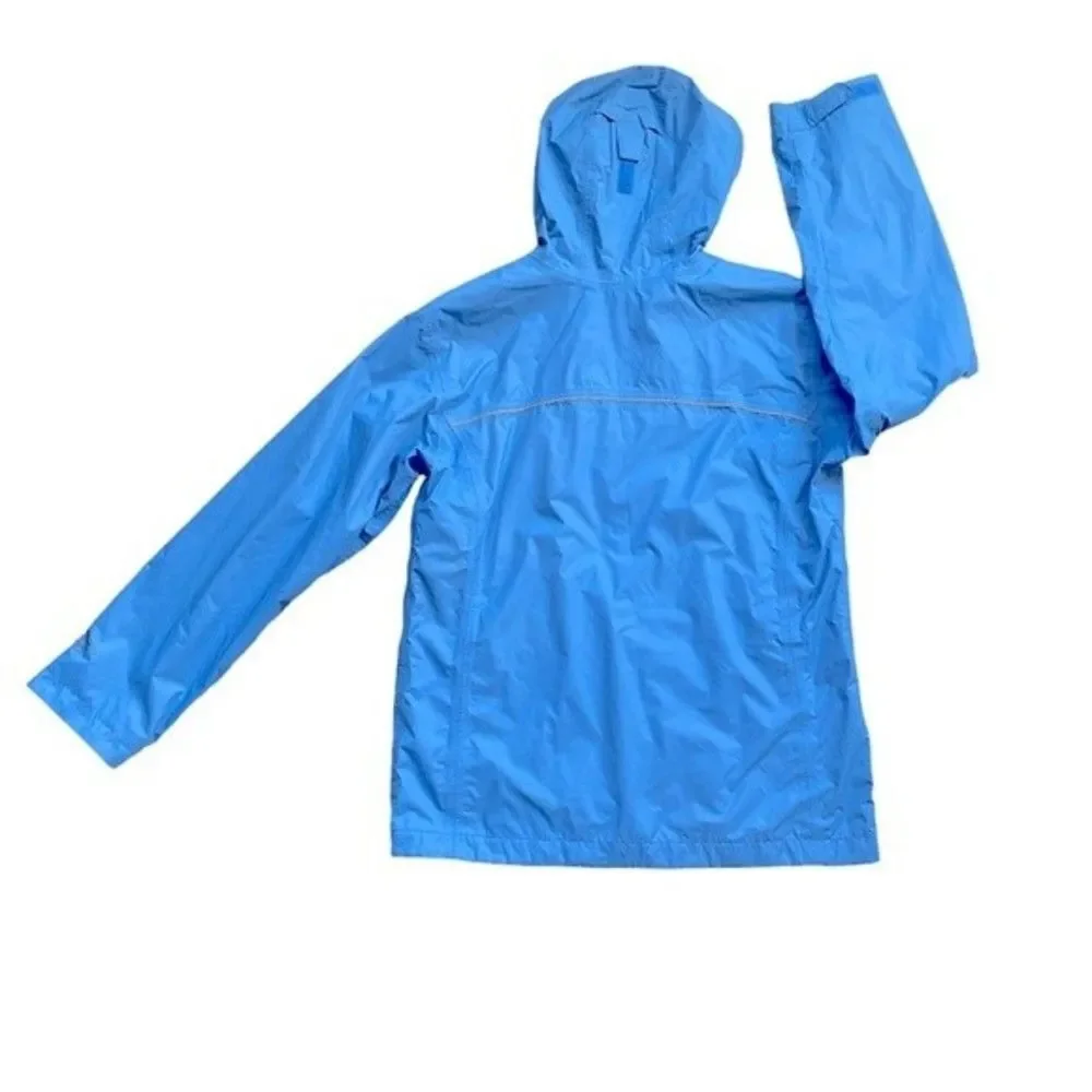 Columbia Girls’ Arcadia™ Rain Jacket Blue W/Green Lined Sz XL Great Condition
